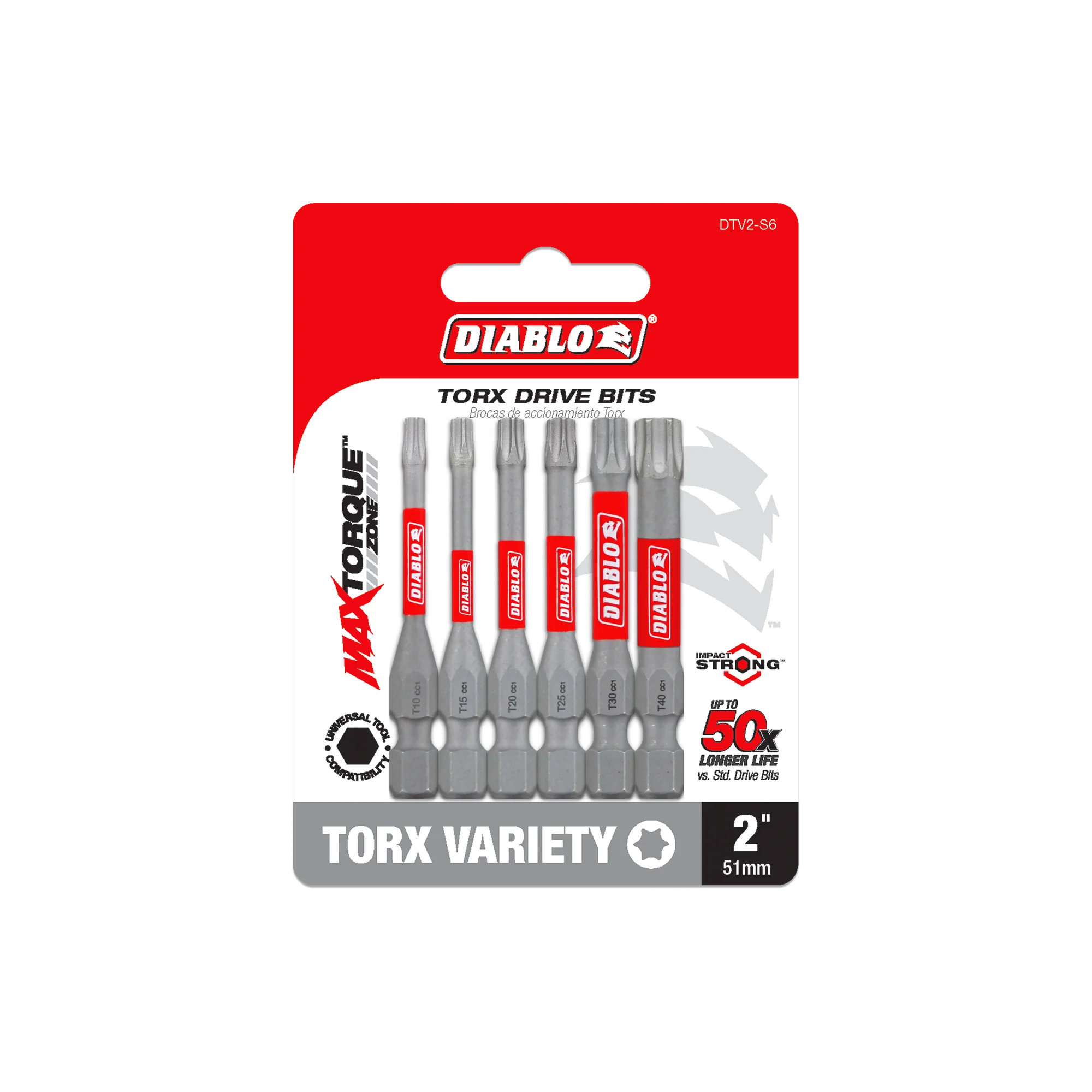DIABLO DTV2-S6 6PK TORX SET INSERT BIT
