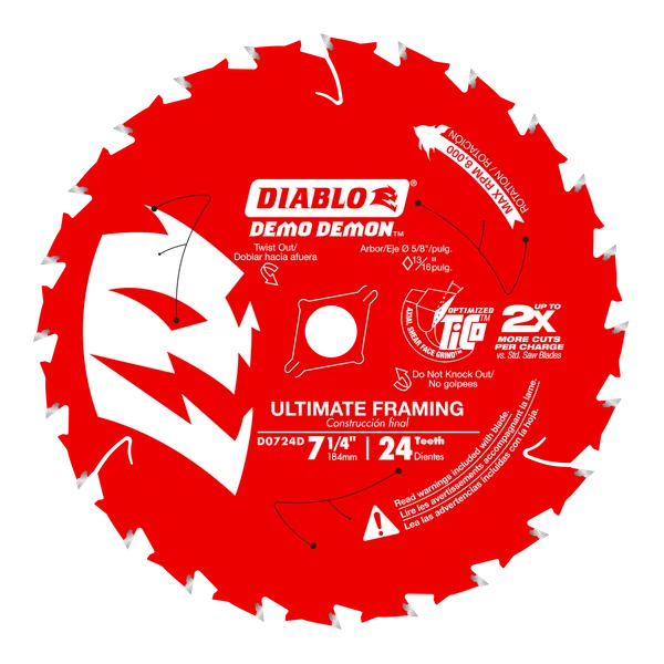 DIABLO D0724DA 7-1/4"X24T DEMO BLADE