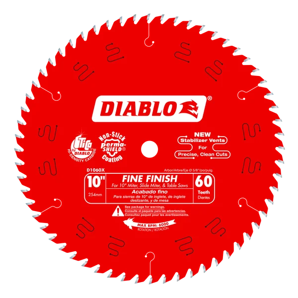 DIABLO D1060X 10 X 60 X 5/8 FINE FINISH