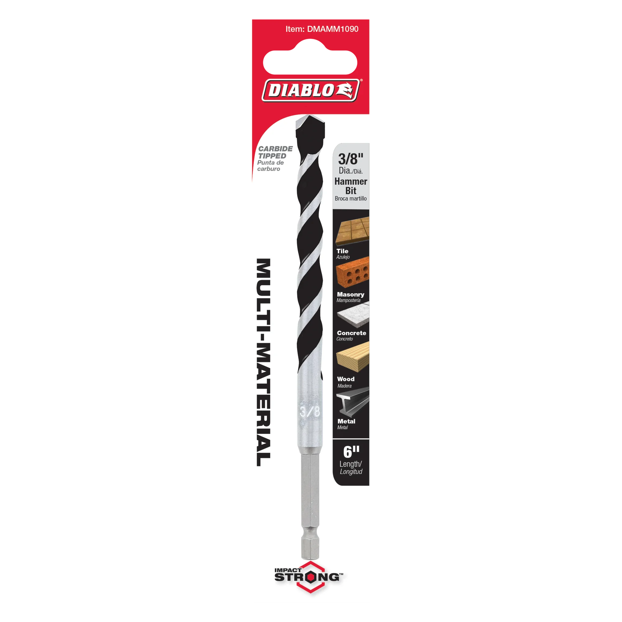 DIABLO DMAMM1090 3/8X4X6 HEX CARBIDE BIT
