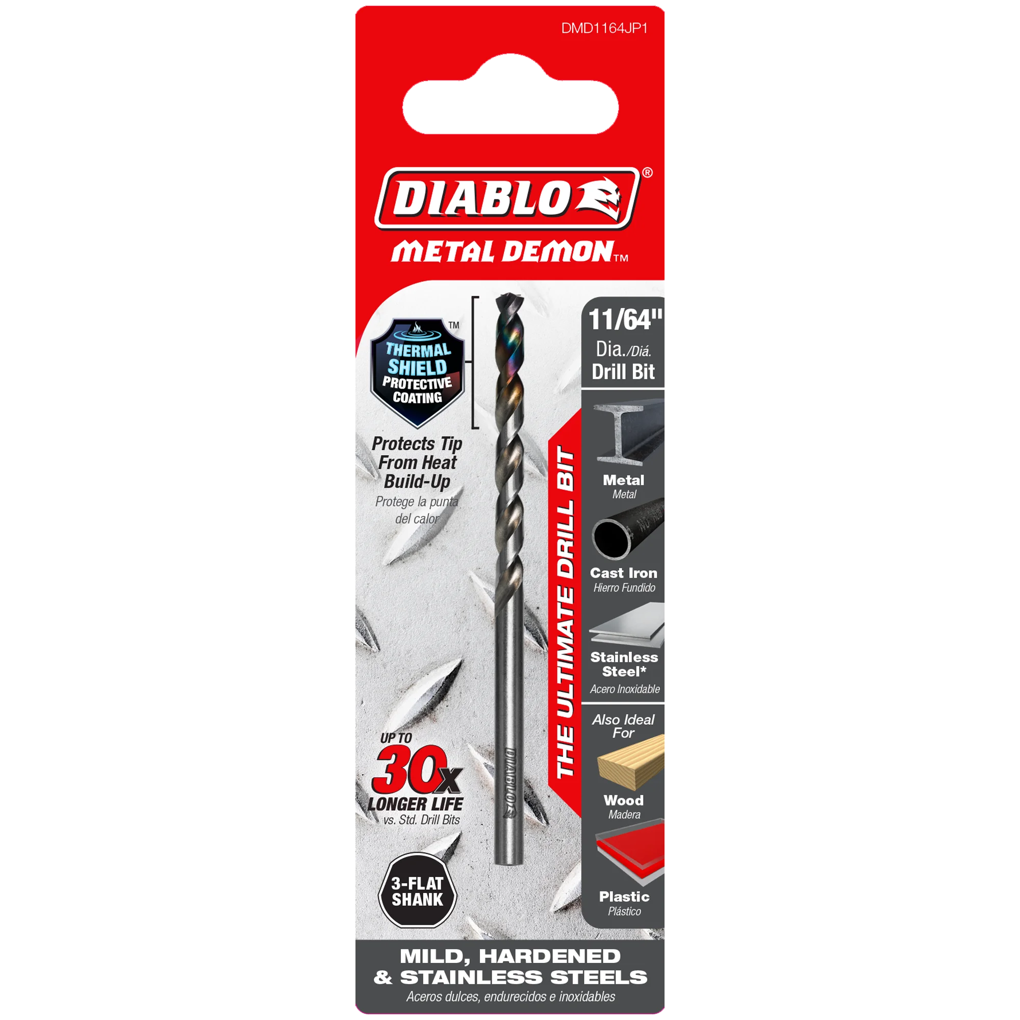 DIABLO DMD1164JP1 11/64" METAL DRILL BIT FOR MILD,