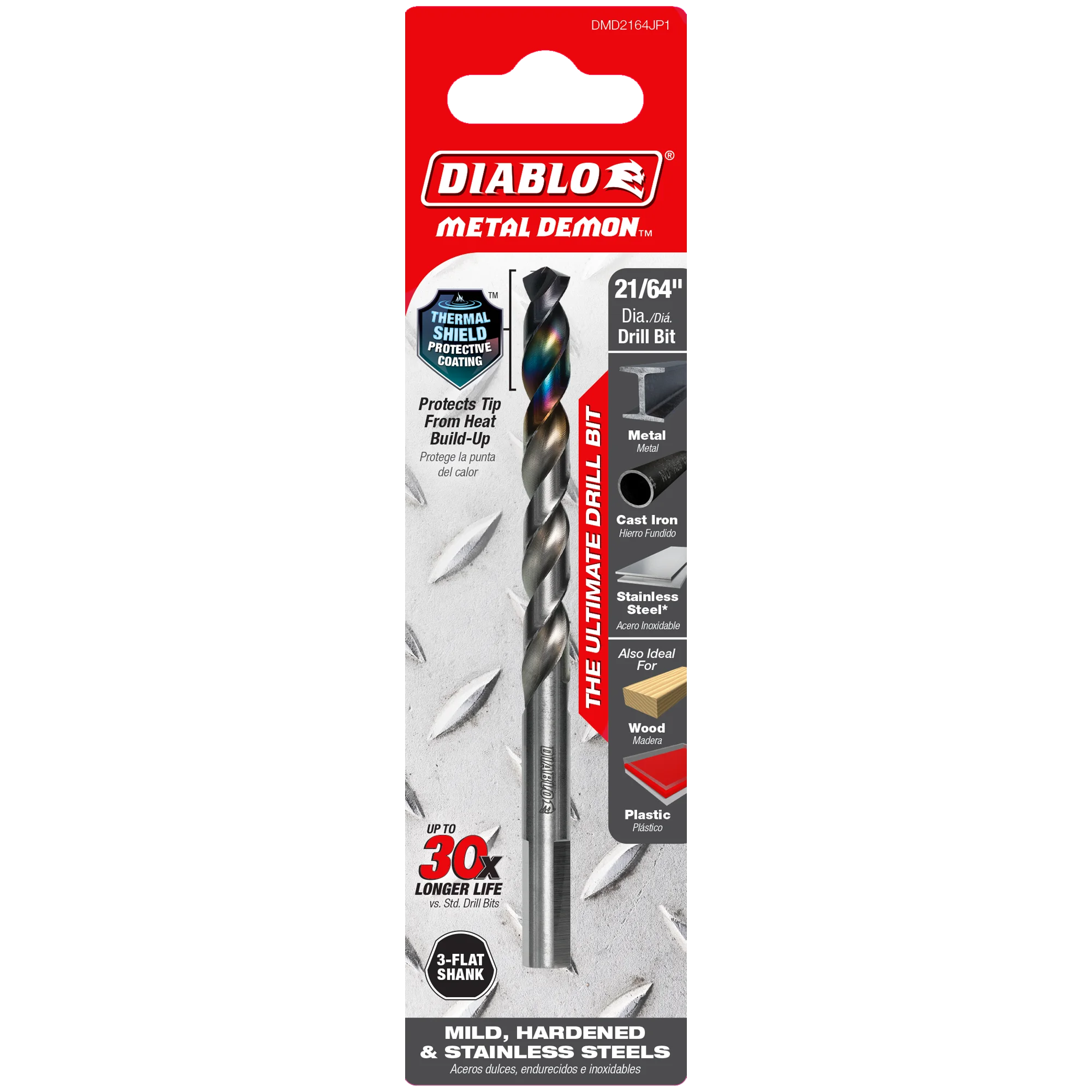 DIABLO DMD2164JP1 21/64" METAL DRILL BIT FOR MILD,