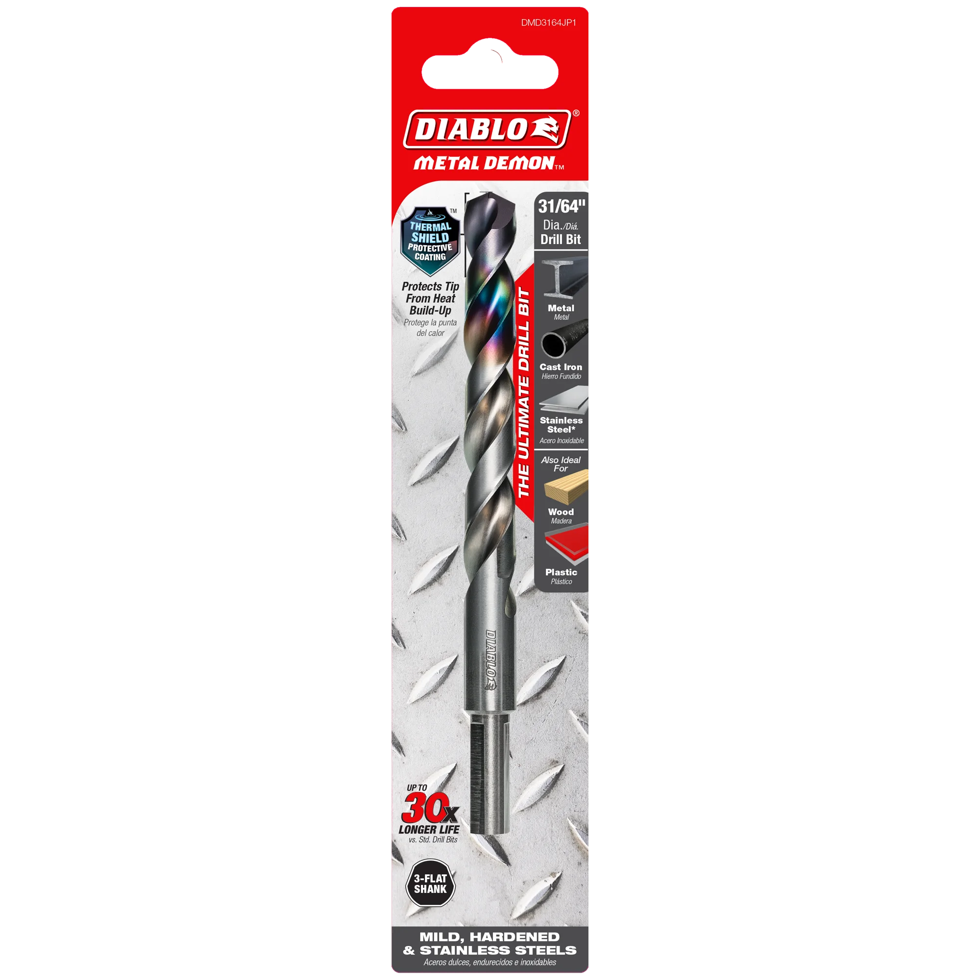 DIABLO DMD3164JP1 31/64" METAL DRILL BIT FOR MILD,