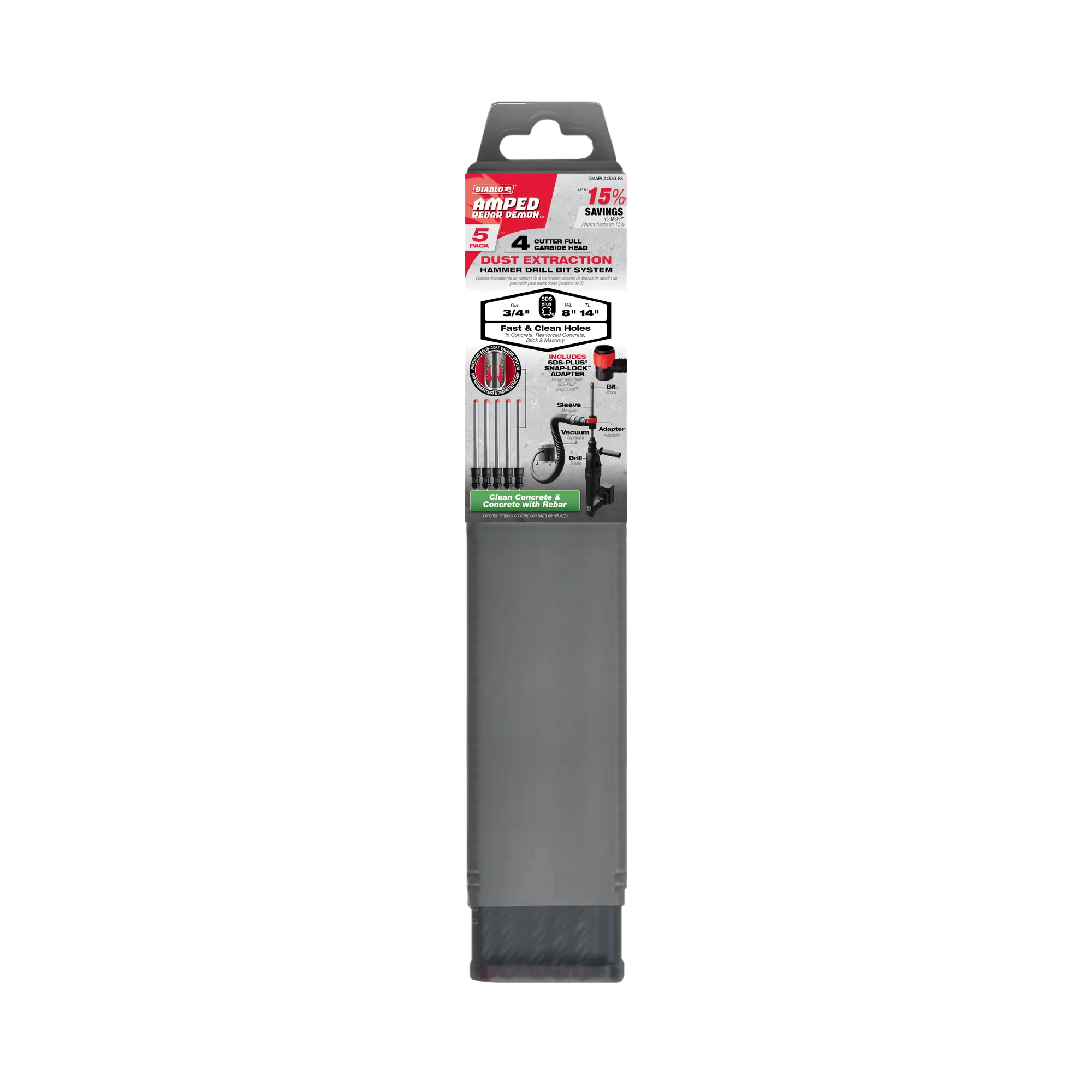 DIABLO DMAPLA4560-S6 3/4"X8"X14" SDS PLUS 4 CUTTER