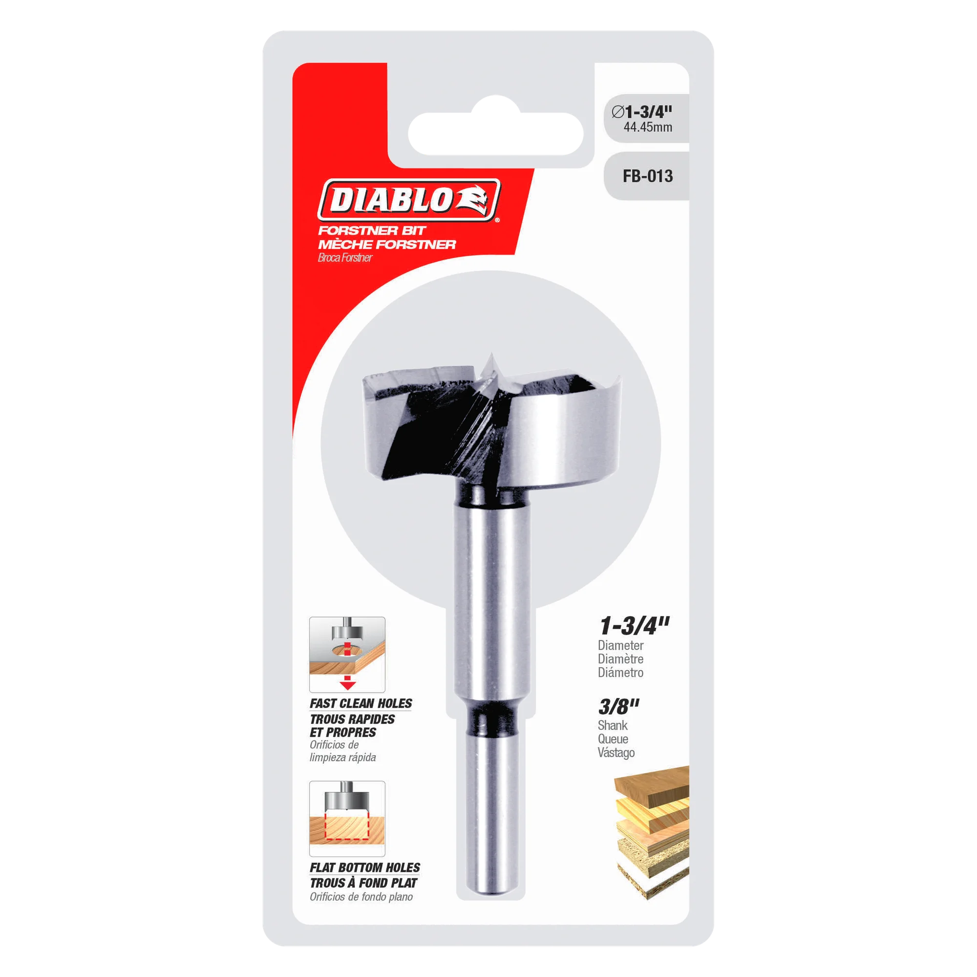 DIABLO FB-013 1-3/4"X3/8" FORESTNER BIT