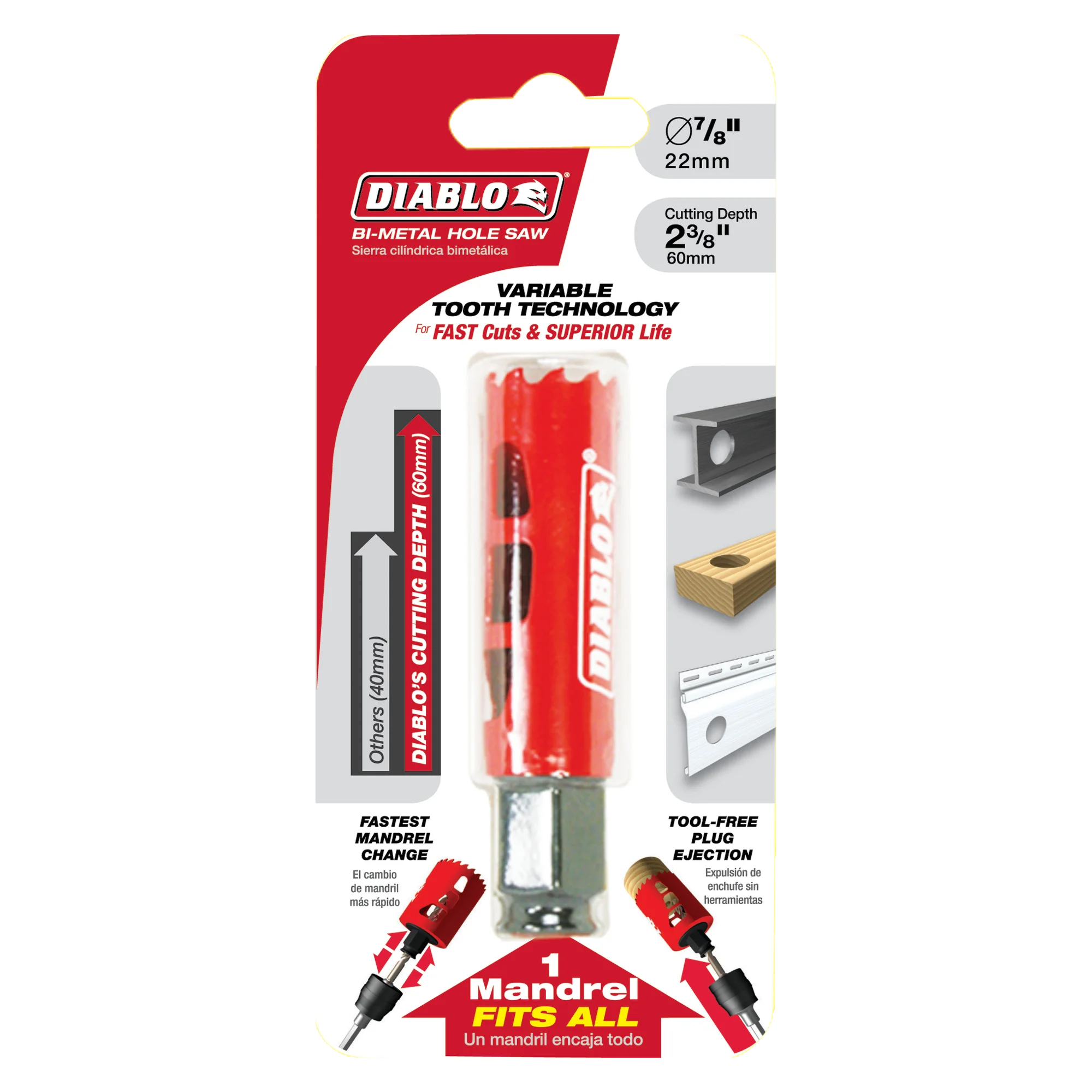 DIABLO DHS0875 7/8" HOLE SAW