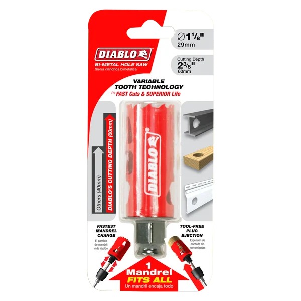 DIABLO DHS1125 1-1/8" HOLE SAW