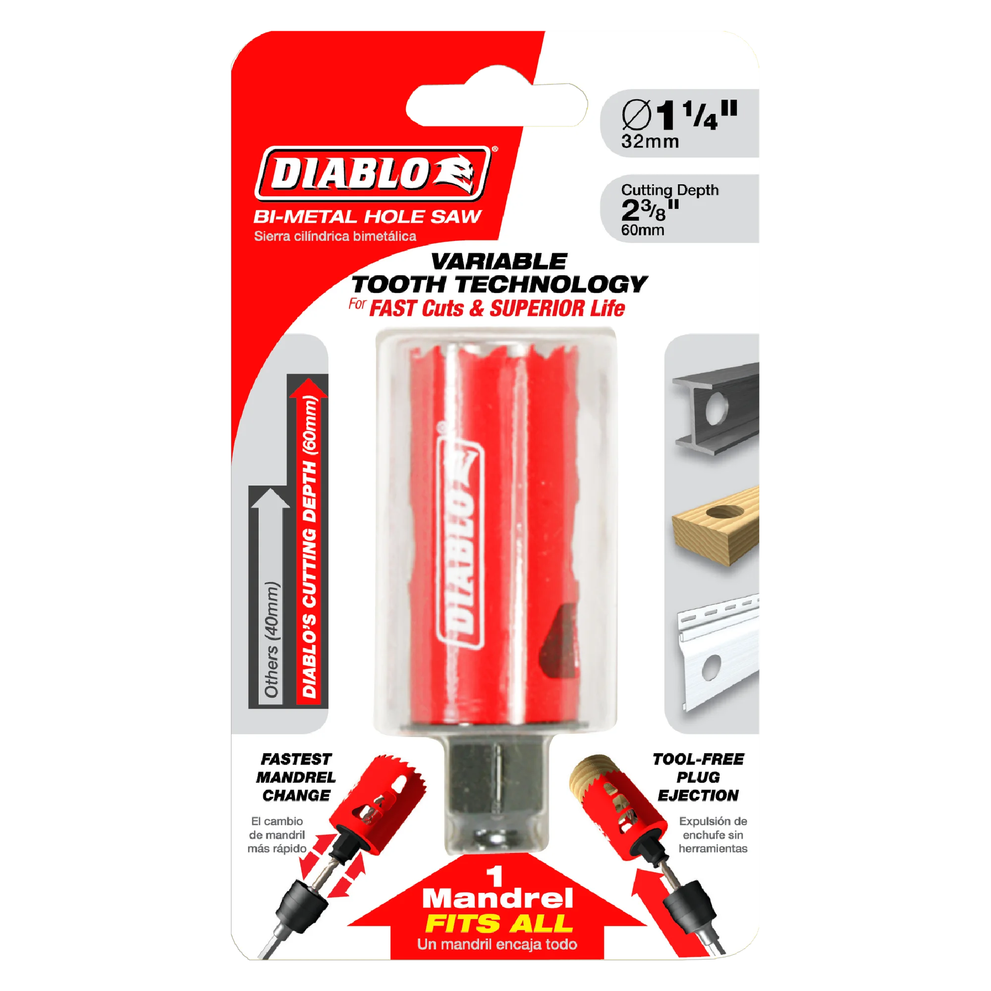 DIABLO DHS1250 1-1/4" HOLE SAW