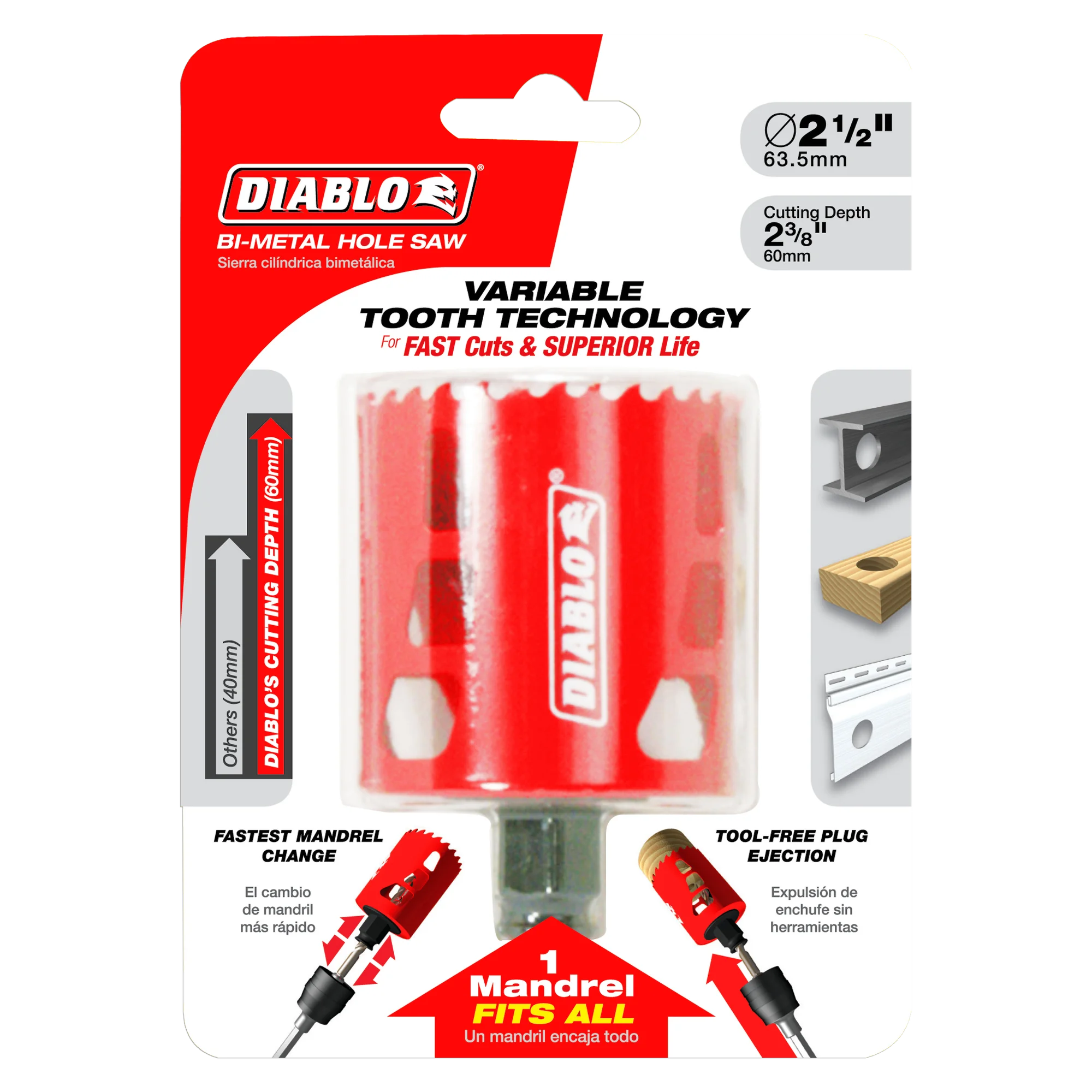 DIABLO DHS2500 2-1/2" HOLE SAW