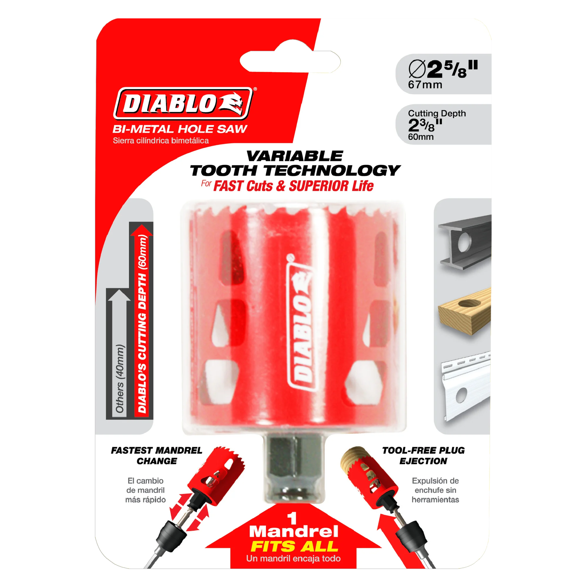 DIABLO DHS2625 2-5/8" HOLE SAW