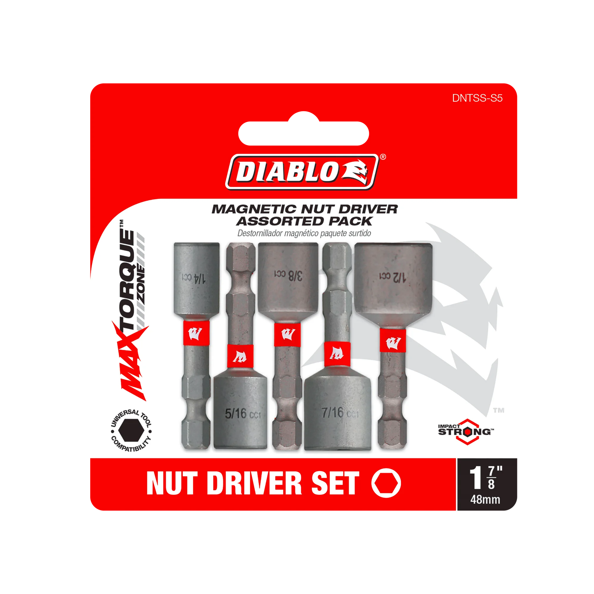 DIABLO DNTSS-S5 5PK ASS'T NUTSETTER