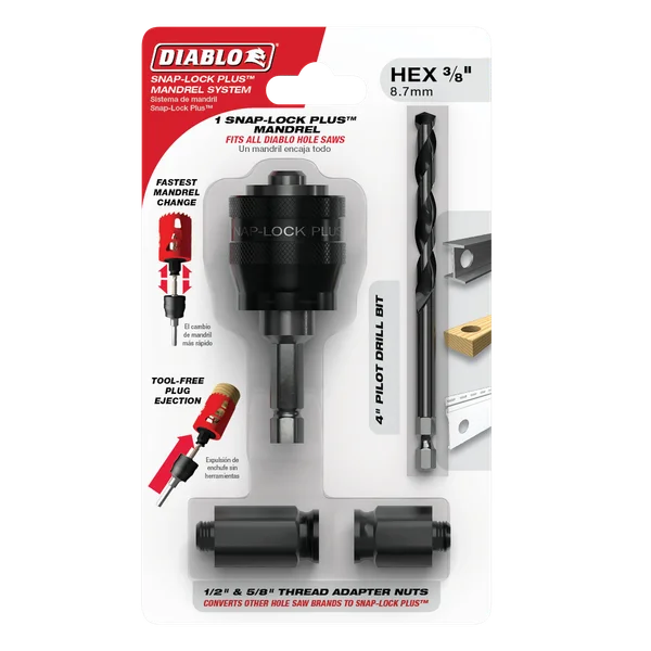 DIABLO DHSAR375 3/8  HEX ARBOR