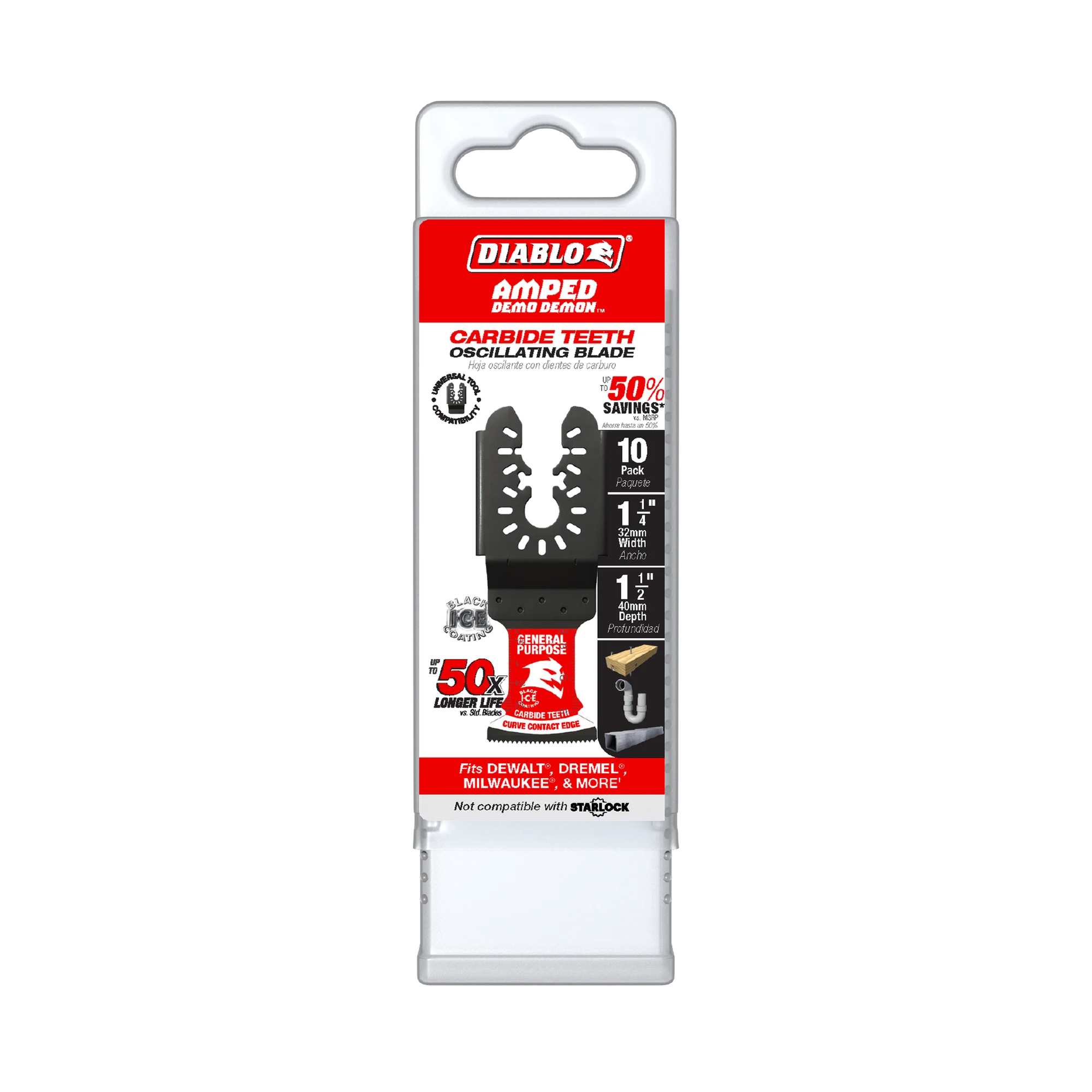 DIABLO DOU125CGP10 1-1/4" DEMO DEMON UNIVERSAL FIT OSC