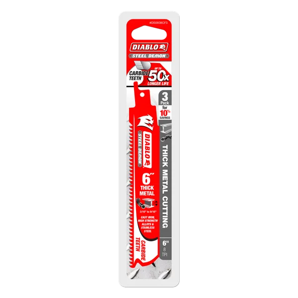 DIABLO DS0608CF3 6' 8TPI METAL CUTTING