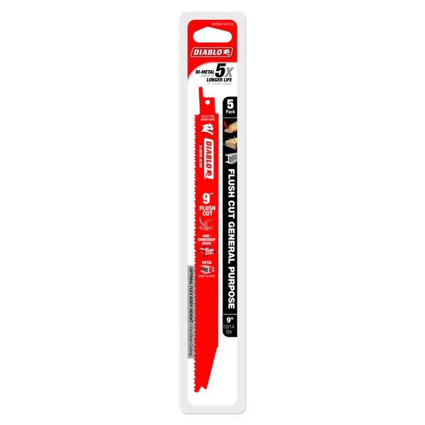 DIABLO DS0914AFC5 5PK  9" 10/14TPI FLUSH