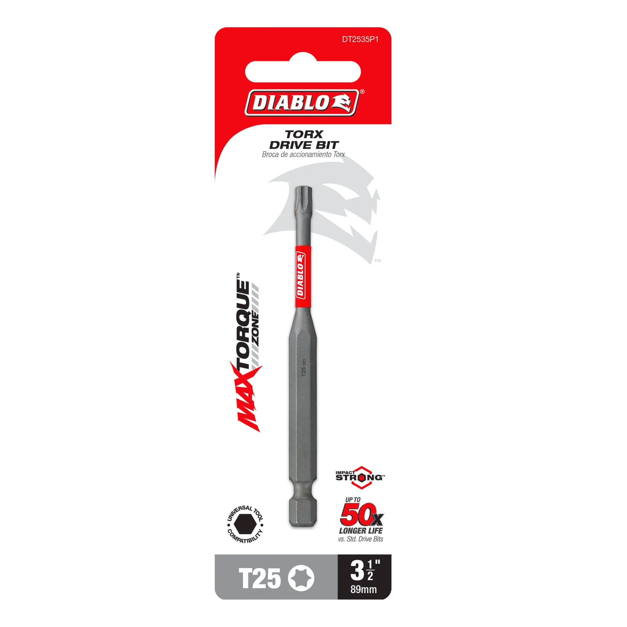 DIABLO DT2535P1 1PK T25 INSERT BIT 3.5"