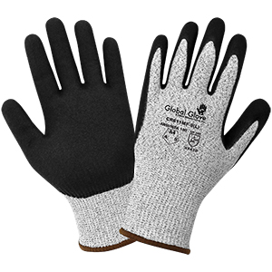 GLOBAL CR611MF-7(S) 13GA, SALT AND PEPPER HPPE LINER, DOUBLE-DIPPED PALM BLACK