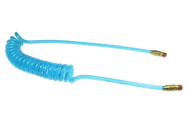 COILHOSE FLEXEEL COIL 3/8 X 25, 1/4" REUSABLE SWIVEL FITTINGS, TRNS BLUE