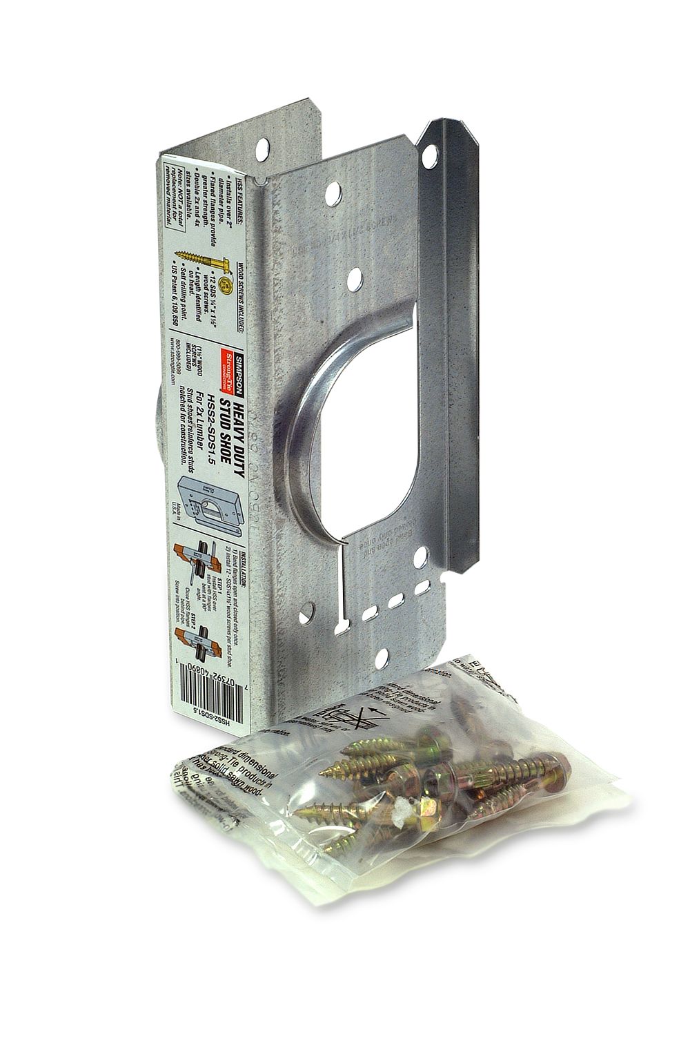 SIMPSON HSS2-SDS1.5 2X STUD SHOE W.SCREWS