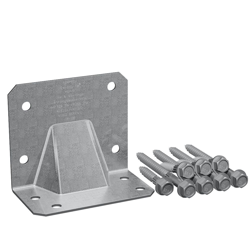 SIMPSON HGA10KT HURRICANE TIE 10PK W/SCREWS