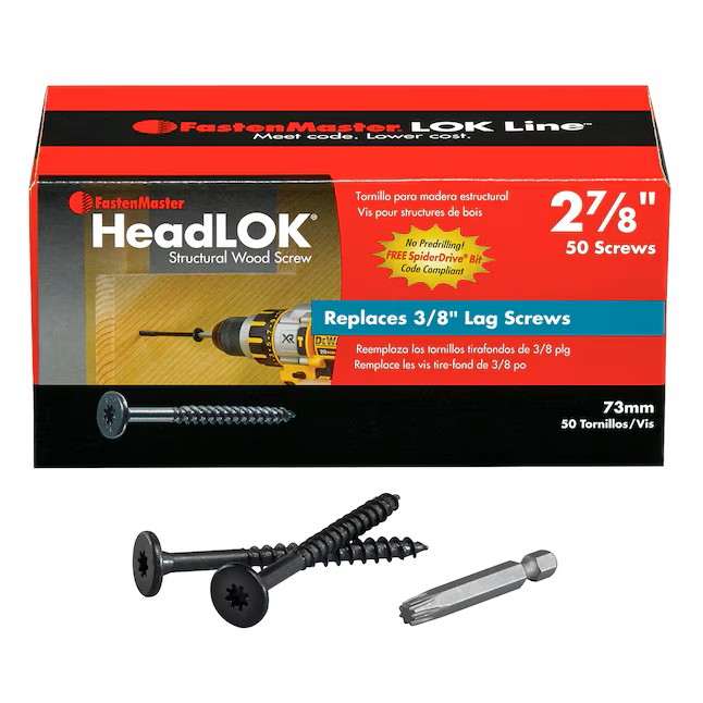 HEADLOK 2 7/8" HD WOOD SCREW(50