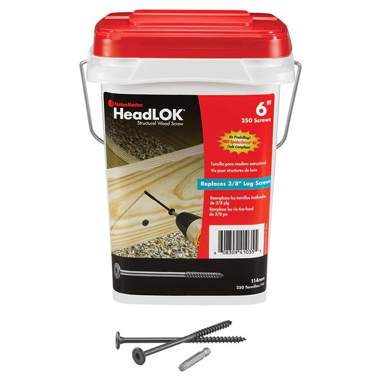 HEADLOK 6" HD WOOD SCREW (250