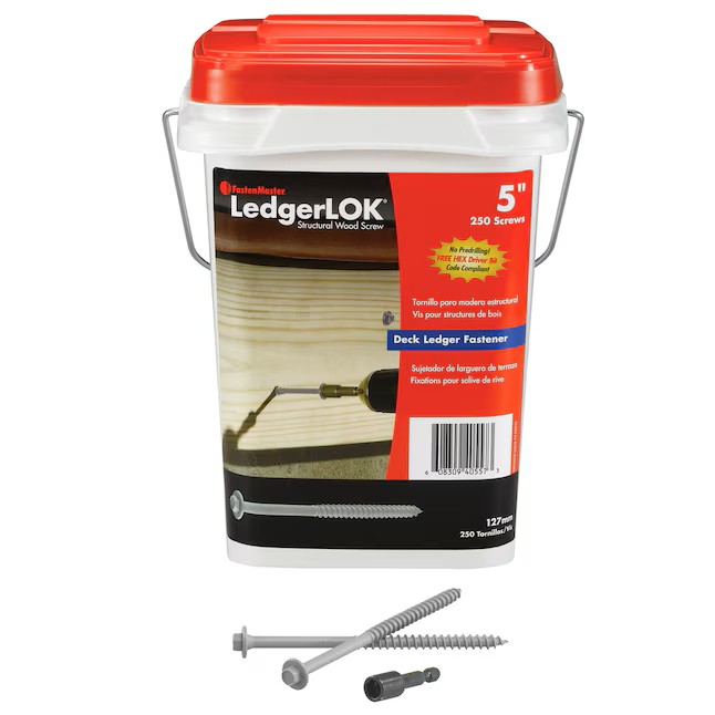 LEDGERLOK 1/4X5" HD WOOD SCREW