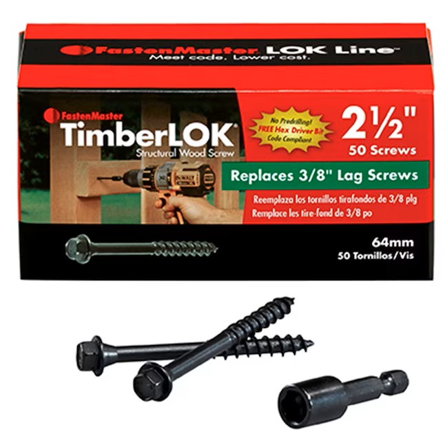 TIMBERLOK 2-1/2"WOOD SCREW