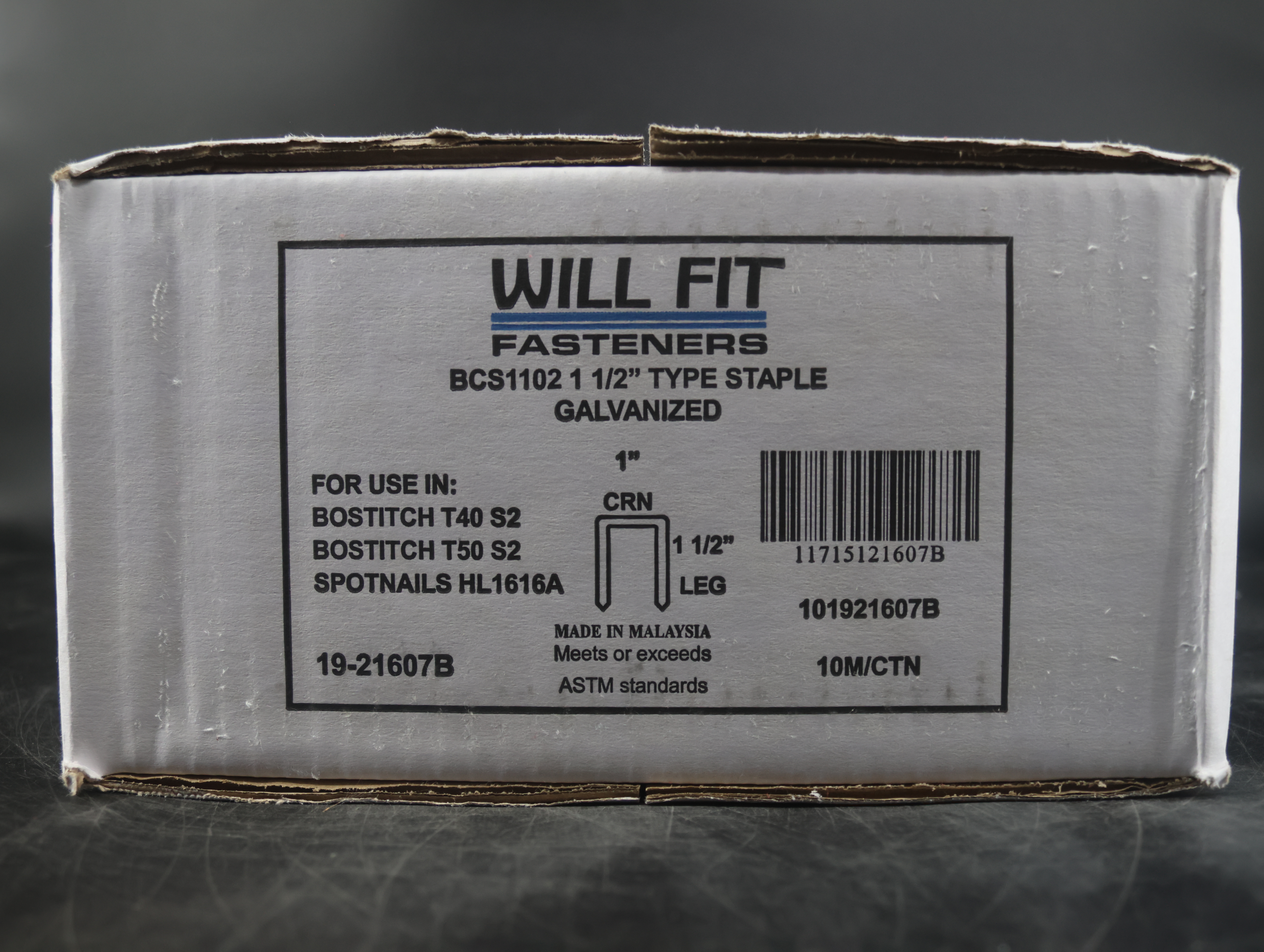 WILL-FIT BCS1102 1-1/2" TYPE Wide Crown
