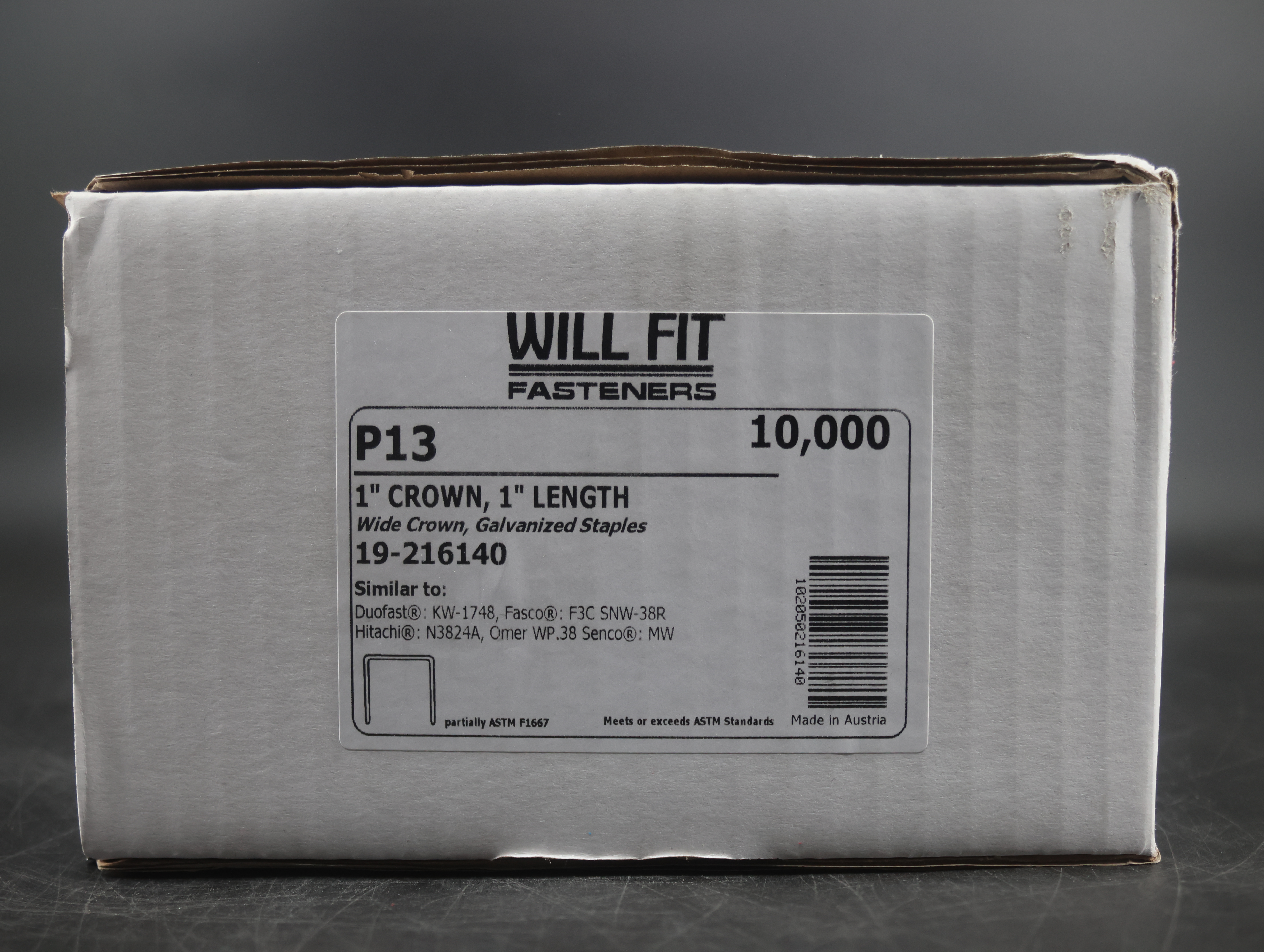 WILL-FIT P-13 1" TYPE STAPLE Wide Crown
