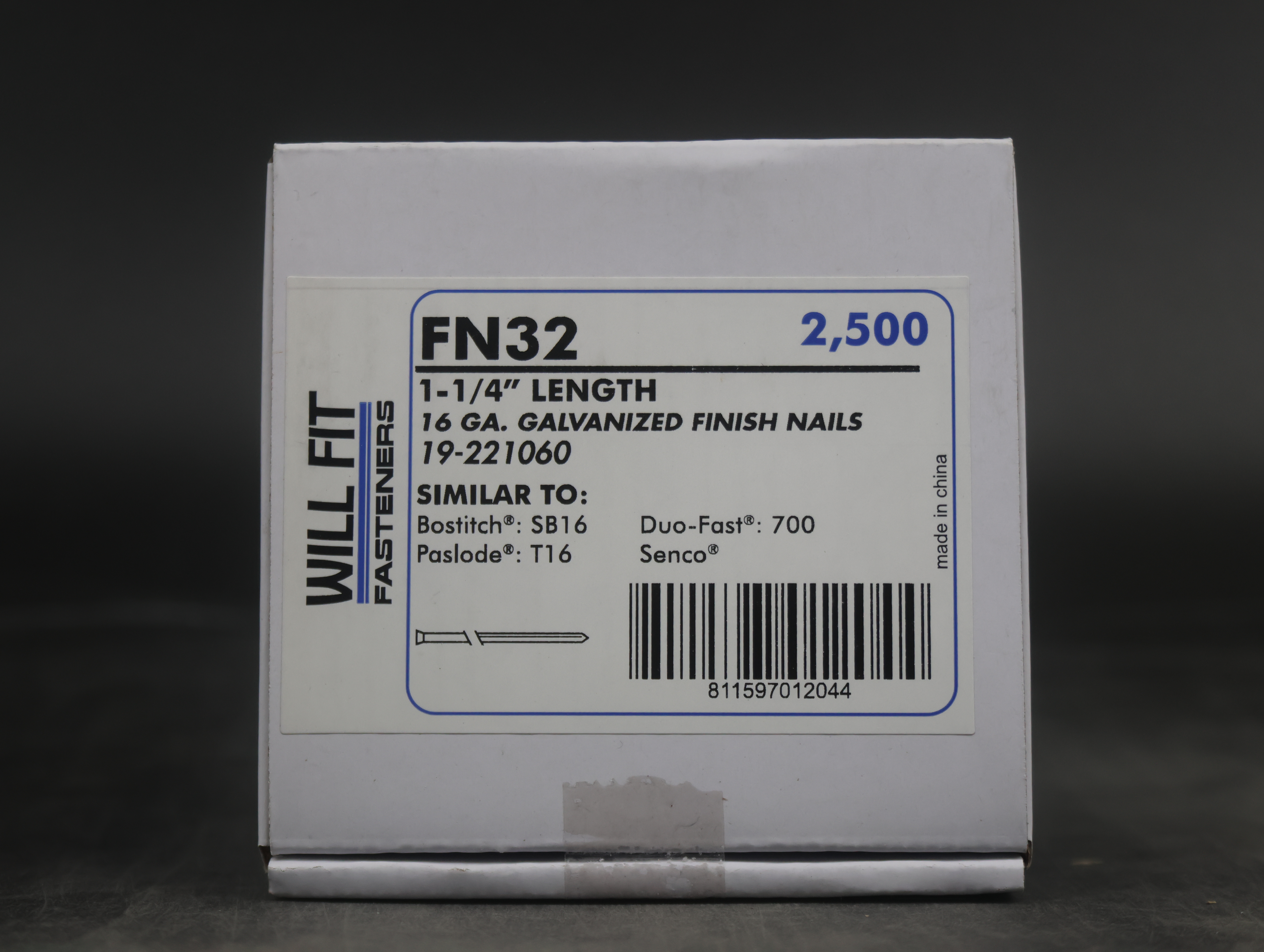 WILL-FIT 16GA 1-1/4 BRAD
