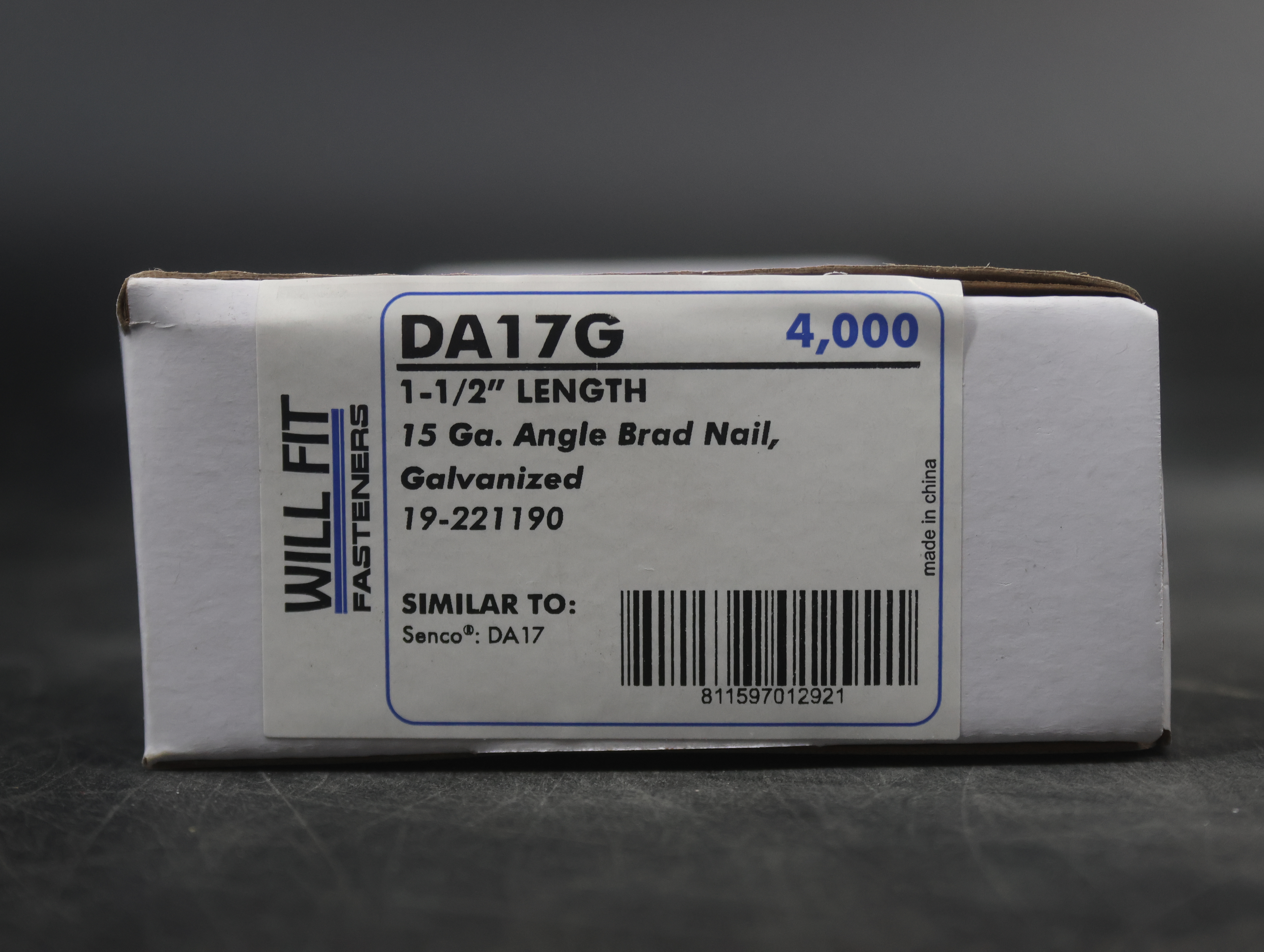 WILL-FIT DA-17 1-1/2 EG BRAD
