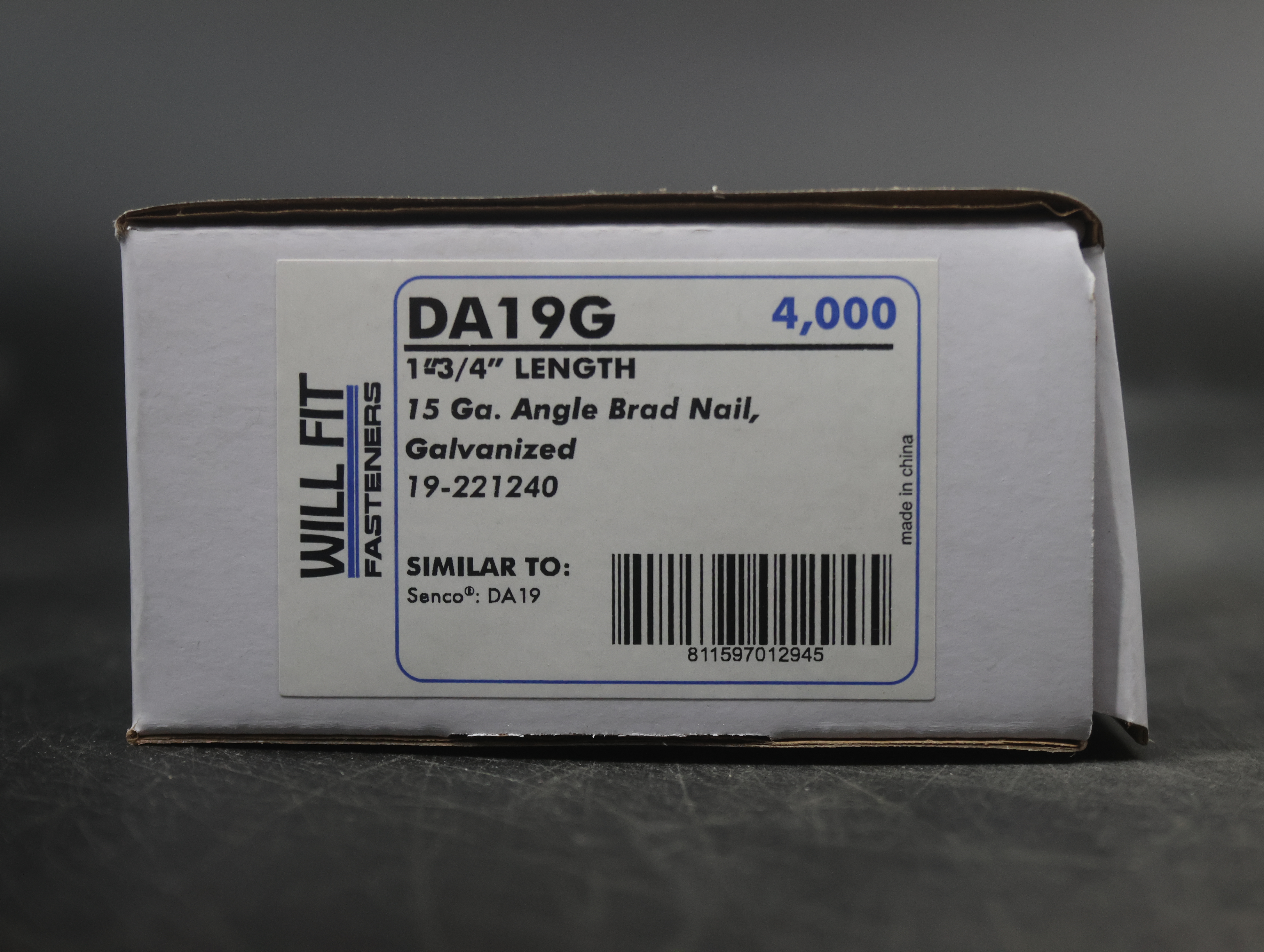 WILL-FIT DA-19 1-3/4 EG BRAD