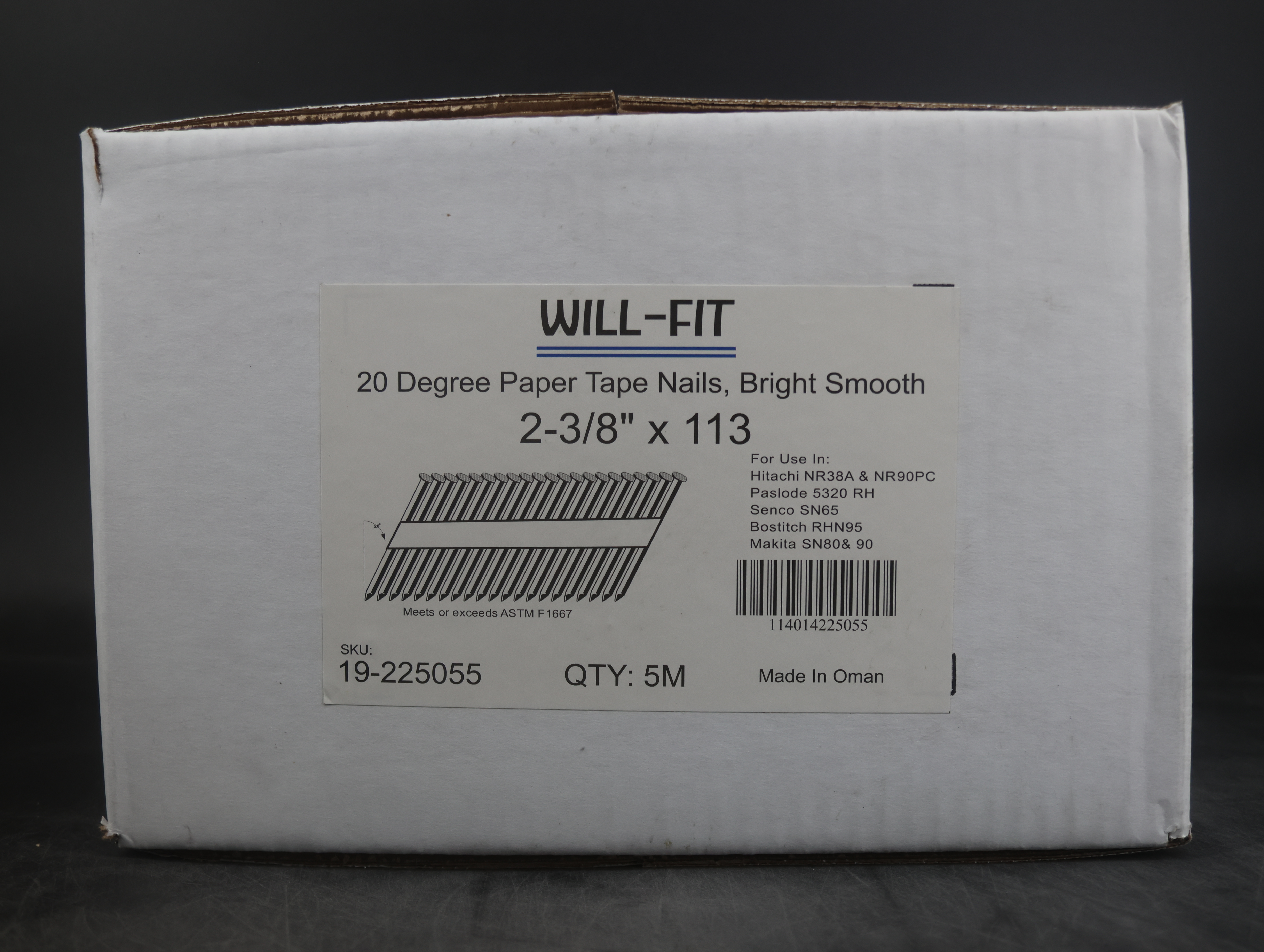 WILL-FIT 2-3/8X113 Framing Nails 20 DEGREE