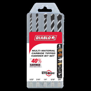 DIABLO DMAMM1190-S5 HEX CARBIDE BIT SET