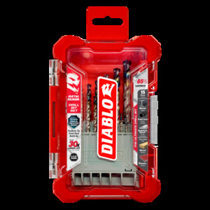 DIABLO DMD-S15T METAL DRILL BITS FOR MILD, HARDENED &amp; STAINLESS STEEL 15PC