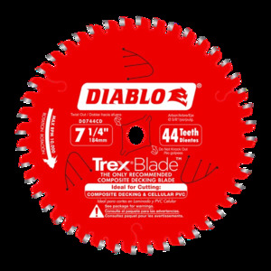 DIABLO D0744CD 7-1/4" 44T COMPOSITE DECK