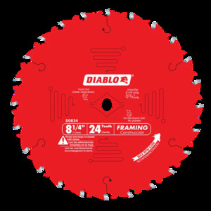 DIABLO D0824X 8-1/4"x24T FRAMING BLADE