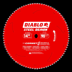 DIABLO D1490CF 14" X 90 TEETH STEEL DEMON SAW BLADE