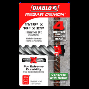 DIABLO DMAMX1430 11/16" X 16" X 21" SDS MAX 4 CUTTER