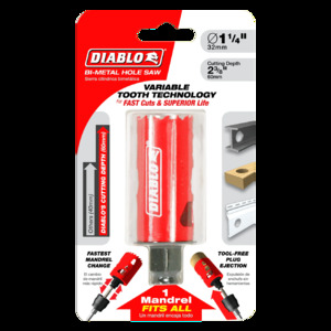 DIABLO DHS1250 1-1/4" HOLE SAW