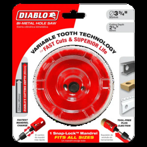 DIABLO DHS3750 3-3/4" X 60MM HOLE SAW