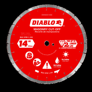 DIABLO DMADS1400 14" DIAMOND SEGMENTED MASONRY