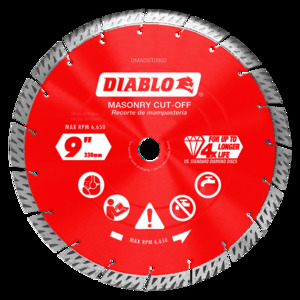 DIABLO DMADST0900 9" DIAMOND SEGMENTED TURBO MASONRY