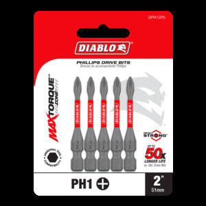 DIABLO DPH12P53 5PK PH INSERTBIT 2"