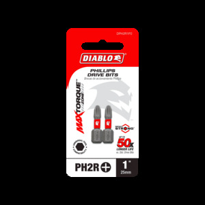 DIABLO DPH2R1P2 2PK PHR INSERTBIT 1"