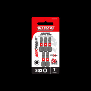 DIABLO DSQ31P5 5PK INSERT BIT SQ3 1"