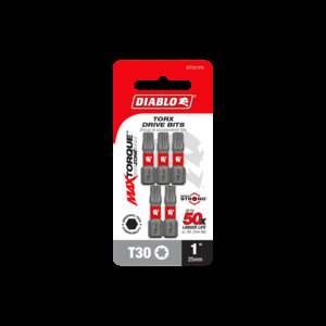 DIABLO DT301P5 5 PK T30 INSERT BIT 1"
