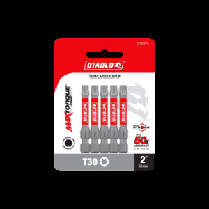 DIABLO DT302P5 5 PK T30 INSERT BIT 2"