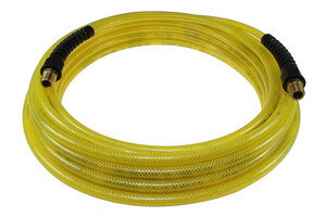 COILHOSE FLEXEEL 100 FT HOSE 5/16, REUSABLE STRAIN RELIEF FITTING, TRANSPARENT YELLOW